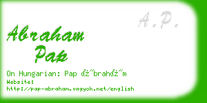 abraham pap business card